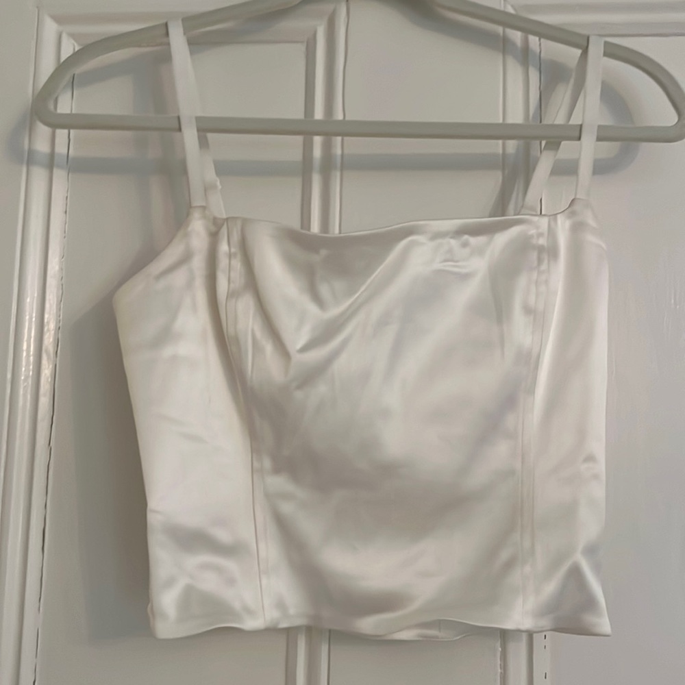 Wilfred white satin corset